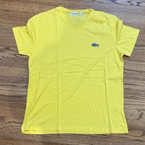 Lacoste Bright Yellow Tee with Logo